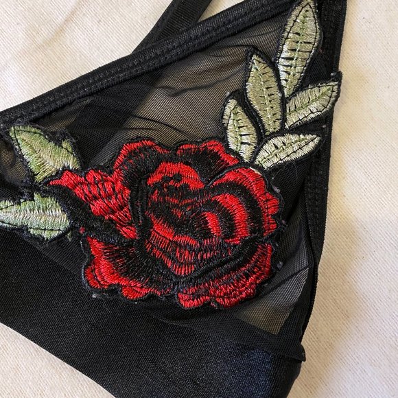 Embroidered Rose Bralette - Picture 2 of 4